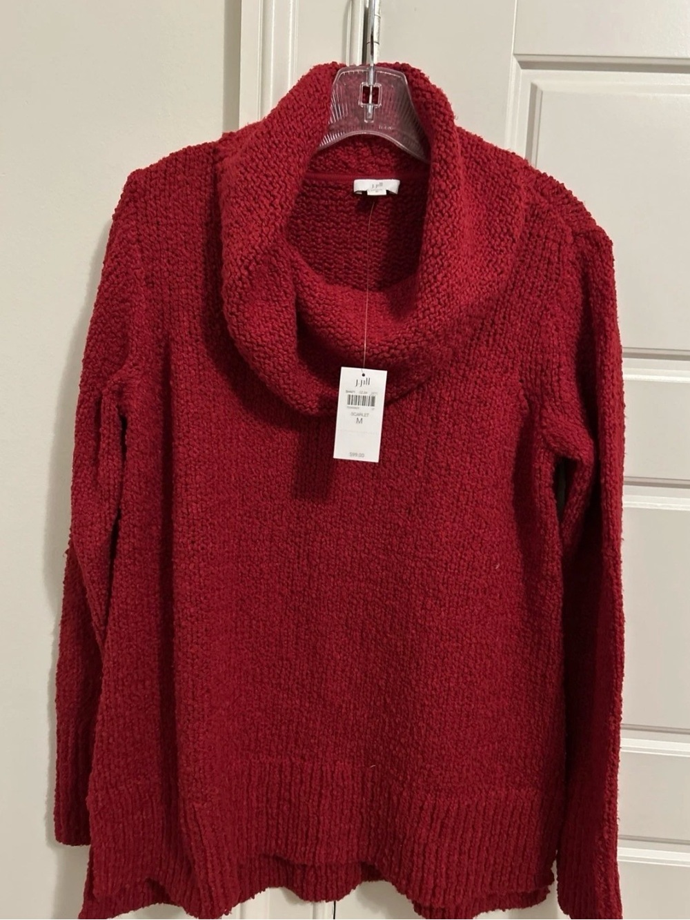 J. Jill Cozy Red Cowl Neck Sweater